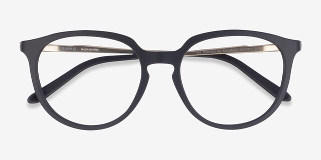Oakley Bmng Satin Black PlasticEyeglass Frames from EyeBuyDirect, Closed View