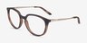 Oakley Bmng Satin Brown Tortoise PlasticEyeglass Frames from EyeBuyDirect, Angle View