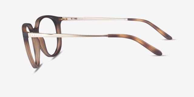 Oakley Bmng Satin Brown Tortoise PlasticEyeglass Frames from EyeBuyDirect, Side View