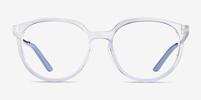 Oakley Bmng Polished Clear PlasticEyeglass Frames from EyeBuyDirect, Front View