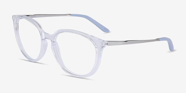 Oakley Bmng Polished Clear PlasticEyeglass Frames from EyeBuyDirect, Angle View