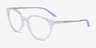 Oakley Bmng Polished Clear PlasticEyeglass Frames from EyeBuyDirect, Angle View