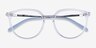 Oakley Bmng Polished Clear PlasticEyeglass Frames from EyeBuyDirect, Closed View