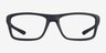 Oakley Rafter Satin Black PlasticEyeglass Frames from EyeBuyDirect, Front View