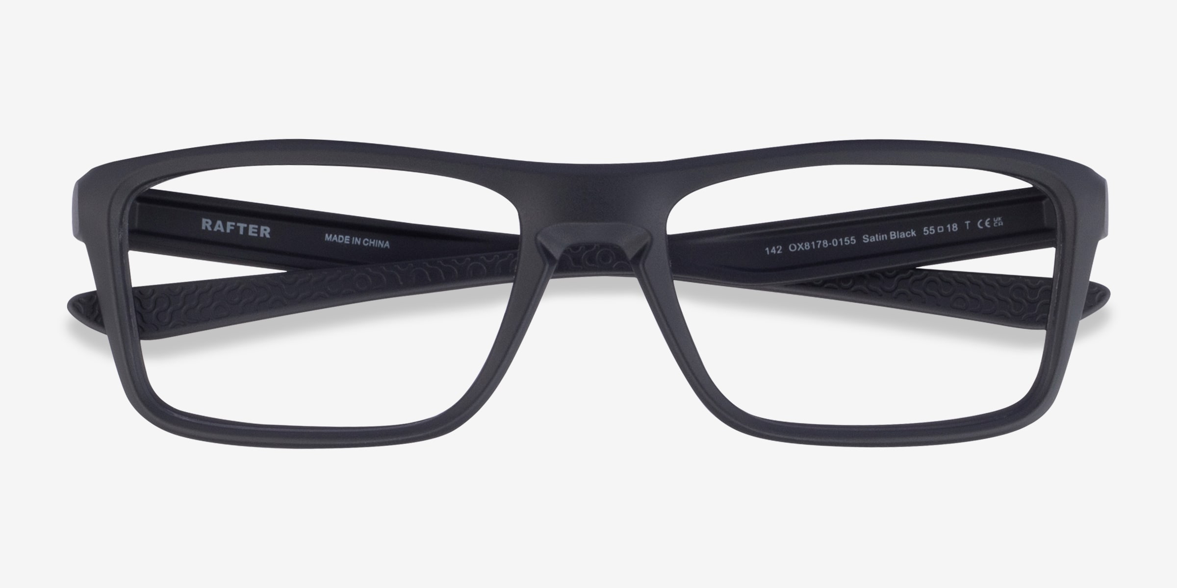 Oakley Satin Black Rectangular Men\'s Eyeglass Frame with Removable Nose Pads Oakley Men main image 4