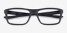 Oakley Rafter Satin Black PlasticEyeglass Frames from EyeBuyDirect, Closed View