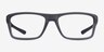 Oakley Rafter Satin Gray Smoke PlasticEyeglass Frames from EyeBuyDirect, Front View