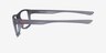 Oakley Rafter Satin Gray Smoke PlasticEyeglass Frames from EyeBuyDirect, Side View