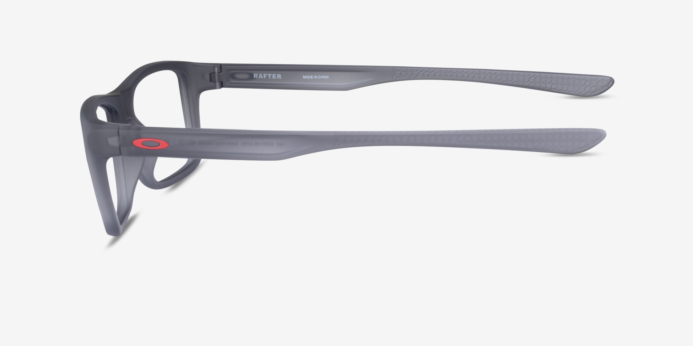 Oakley Rafter - Rectangle Satin Gray Smoke Frame Glasses For Men ...