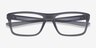 Oakley Rafter Satin Gray Smoke PlasticEyeglass Frames from EyeBuyDirect, Closed View