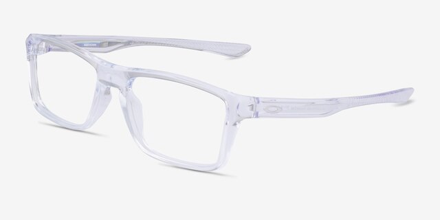 Oakley Rafter Polished Clear PlasticEyeglass Frames from EyeBuyDirect, Angle View
