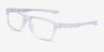 Oakley Rafter Polished Clear PlasticEyeglass Frames from EyeBuyDirect, Angle View