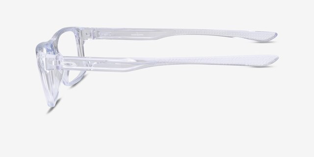 Oakley Rafter Polished Clear PlasticEyeglass Frames from EyeBuyDirect, Side View