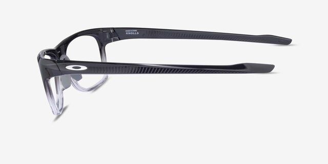 Oakley Knolls Polished Black PlasticEyeglass Frames from EyeBuyDirect, Side View