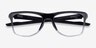 Oakley Knolls Polished Black PlasticEyeglass Frames from EyeBuyDirect, Closed View