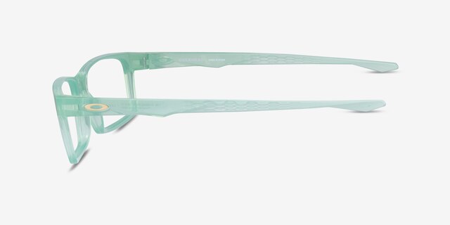 Oakley Overhead Transparent Green PlasticEyeglass Frames from EyeBuyDirect, Side View