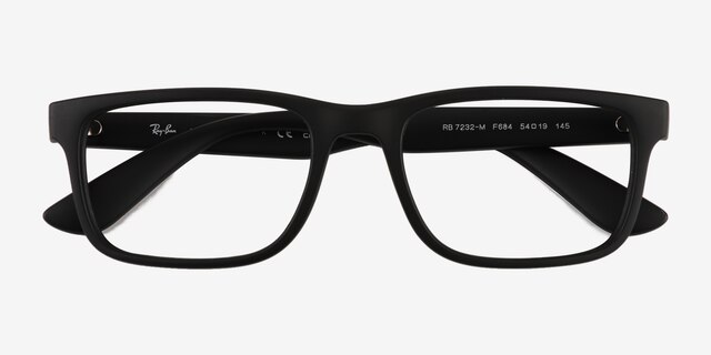 Ray-Ban RB7232M Matte Black PlasticEyeglass Frames from EyeBuyDirect, Closed View