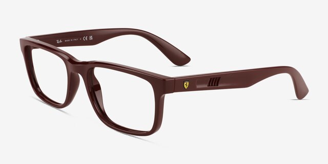 Ray-Ban RB7232M Dark Red PlasticEyeglass Frames from EyeBuyDirect, Angle View