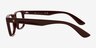 Ray-Ban RB7232M Dark Red PlasticEyeglass Frames from EyeBuyDirect, Side View