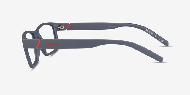 ARNETTE Leonardo Matte Gray PlasticEyeglass Frames from EyeBuyDirect, Side View