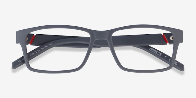 ARNETTE Leonardo Matte Gray PlasticEyeglass Frames from EyeBuyDirect, Closed View