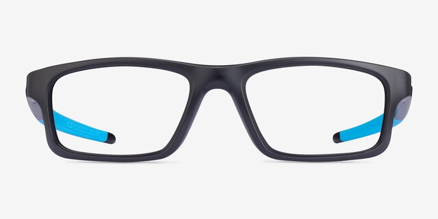 Oakley Crosslink Satin Black PlasticEyeglass Frames from EyeBuyDirect, Front View