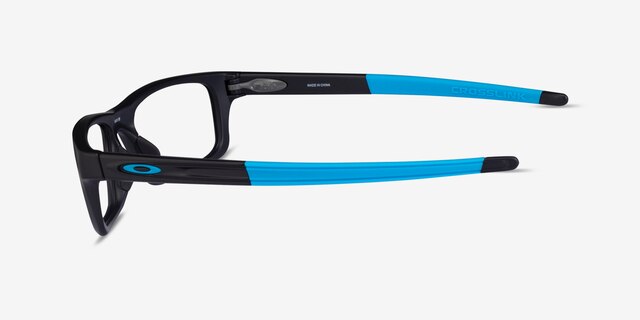 Oakley Crosslink Satin Black PlasticEyeglass Frames from EyeBuyDirect, Side View