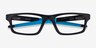 Oakley Crosslink Satin Black PlasticEyeglass Frames from EyeBuyDirect, Closed View