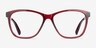 Oakley Alias Transparent Red PlasticEyeglass Frames from EyeBuyDirect, Front View