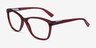 Oakley Alias Transparent Red PlasticEyeglass Frames from EyeBuyDirect, Angle View