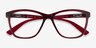 Oakley Alias Transparent Red PlasticEyeglass Frames from EyeBuyDirect, Closed View