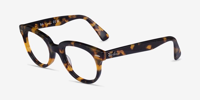 Ray-Ban RB2199V Orion Yellow Tortoise AcetateEyeglass Frames from EyeBuyDirect, Angle View