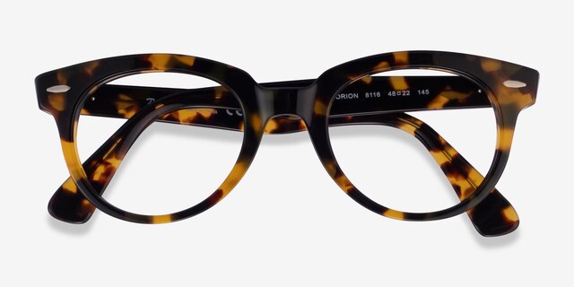 Ray-Ban RB2199V Orion Yellow Tortoise AcetateEyeglass Frames from EyeBuyDirect, Closed View