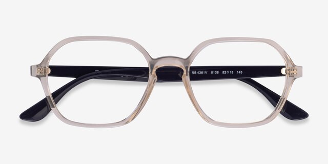 Ray-Ban RB4361V Clear Brown PlasticEyeglass Frames from EyeBuyDirect, Closed View