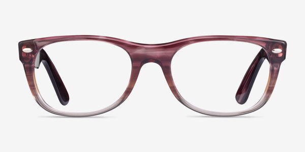 Ray-Ban RB5184 Wayfarer Clear Striped Purple Acétate Montures de lunettes de vue