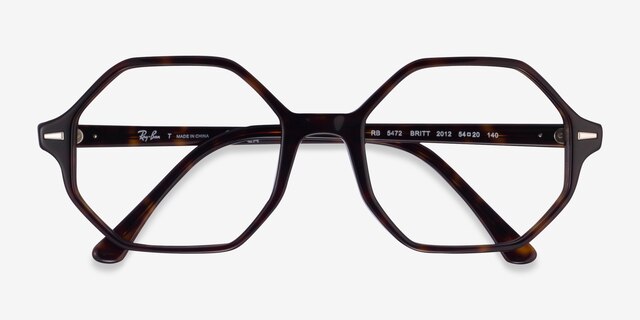 Ray-Ban RB5472 Britt Tortoise AcetateEyeglass Frames from EyeBuyDirect, Closed View