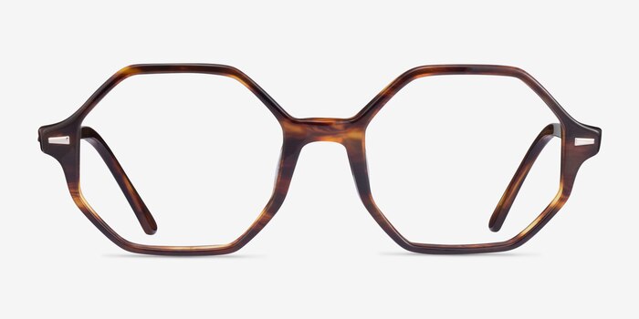 Ray-Ban RB5472 Britt Striped Tortoise Acetate Eyeglass Frames from EyeBuyDirect