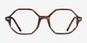 Ray-Ban RB5472 Britt Striped Tortoise AcetateEyeglass Frames from EyeBuyDirect, Front View