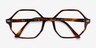Ray-Ban RB5472 Britt Striped Tortoise AcetateEyeglass Frames from EyeBuyDirect, Closed View