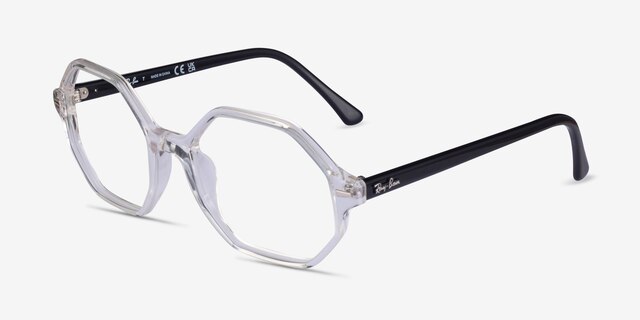 Ray-Ban RB5472 Britt Clear AcetateEyeglass Frames from EyeBuyDirect, Angle View