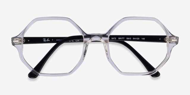 Ray-Ban RB5472 Britt Clear AcetateEyeglass Frames from EyeBuyDirect, Closed View