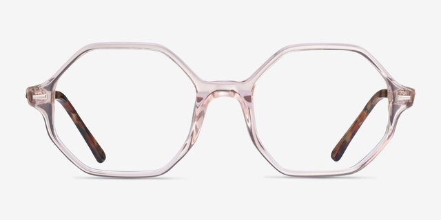 Ray-Ban RB5472 Britt Transparent Light Brown AcetateEyeglass Frames from EyeBuyDirect, Front View