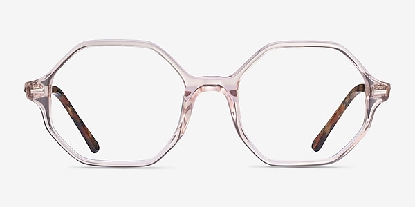 Ray-Ban RB5472 Britt Transparent Light Brown Acetate Eyeglass Frames