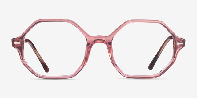 Ray-Ban RB5472 Britt Transparent Pink AcetateEyeglass Frames from EyeBuyDirect, Front View