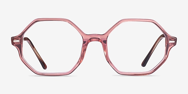 Ray-Ban RB5472 Britt Transparent Pink Acetate Eyeglass Frames