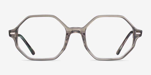 Ray-Ban RB5472 Britt Transparent Green AcetateEyeglass Frames from EyeBuyDirect, Front View
