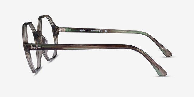 Ray-Ban RB5472 Britt Transparent Green AcetateEyeglass Frames from EyeBuyDirect, Side View