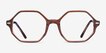 Ray-Ban RB5472 Britt Transparent Brown AcetateEyeglass Frames from EyeBuyDirect, Front View