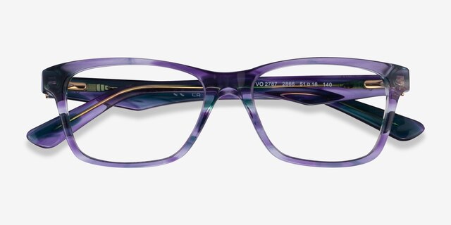 Vogue Eyewear VO2787 Striped Purple AcetateEyeglass Frames from EyeBuyDirect, Closed View