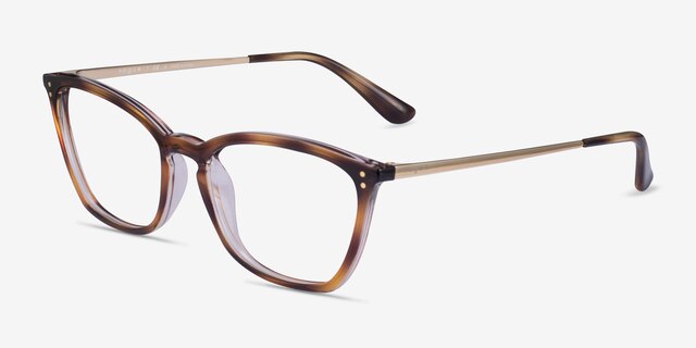 Vogue Eyewear VO5277 Transparent Tortoise PlasticEyeglass Frames from EyeBuyDirect, Angle View